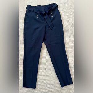 *NEW NY&Co Women’s High-Waisted Tie/Button Front Trousers (Size 10)